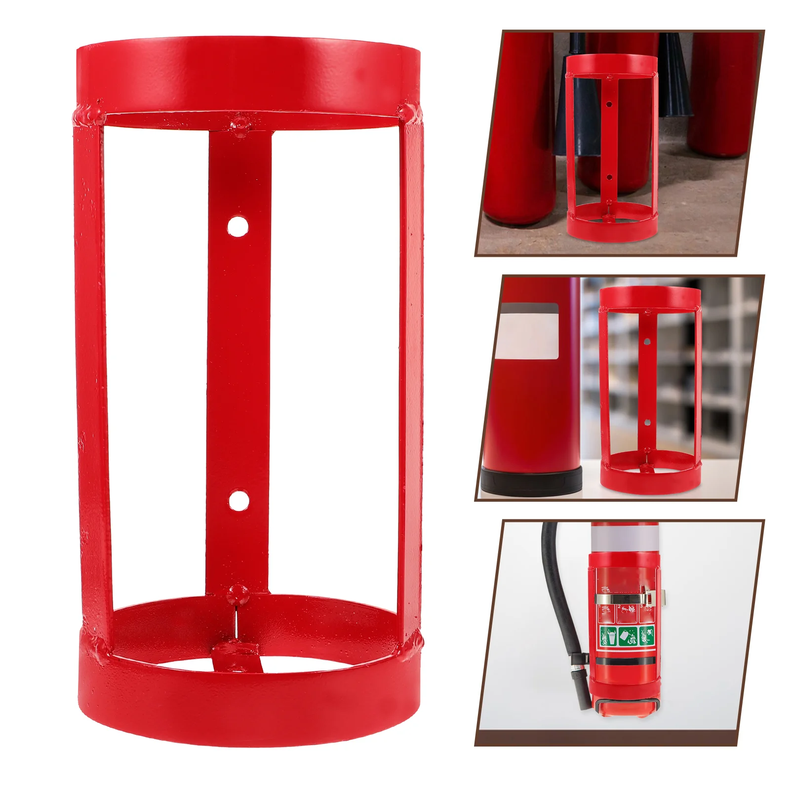 

Fire Extinguisher Bracket Support Base Metal Holder Organizers Decorative Hooks Truck Floor Stand Iron