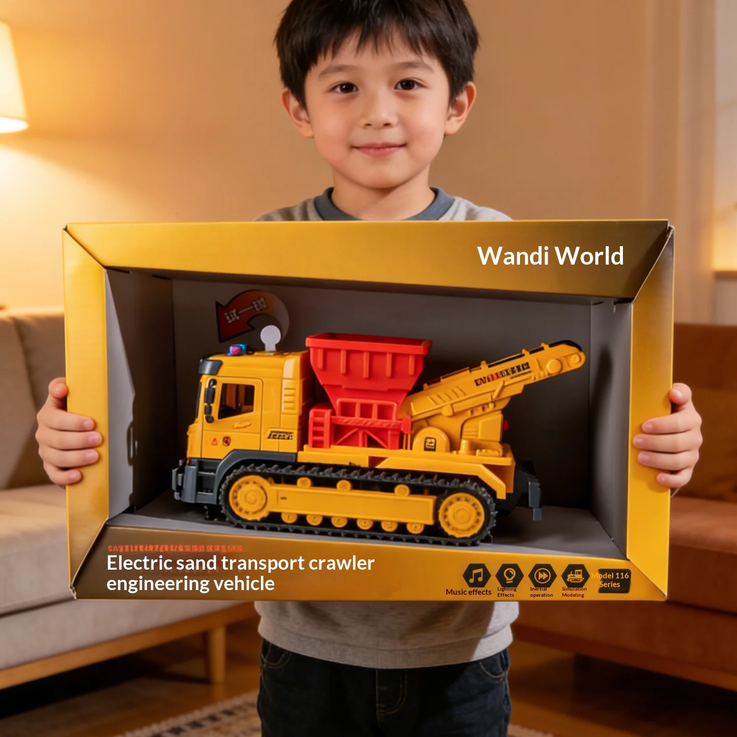 

Boys' toys puzzle early education electric sound and light track sand transport vehicle engineering vehicle children's toys