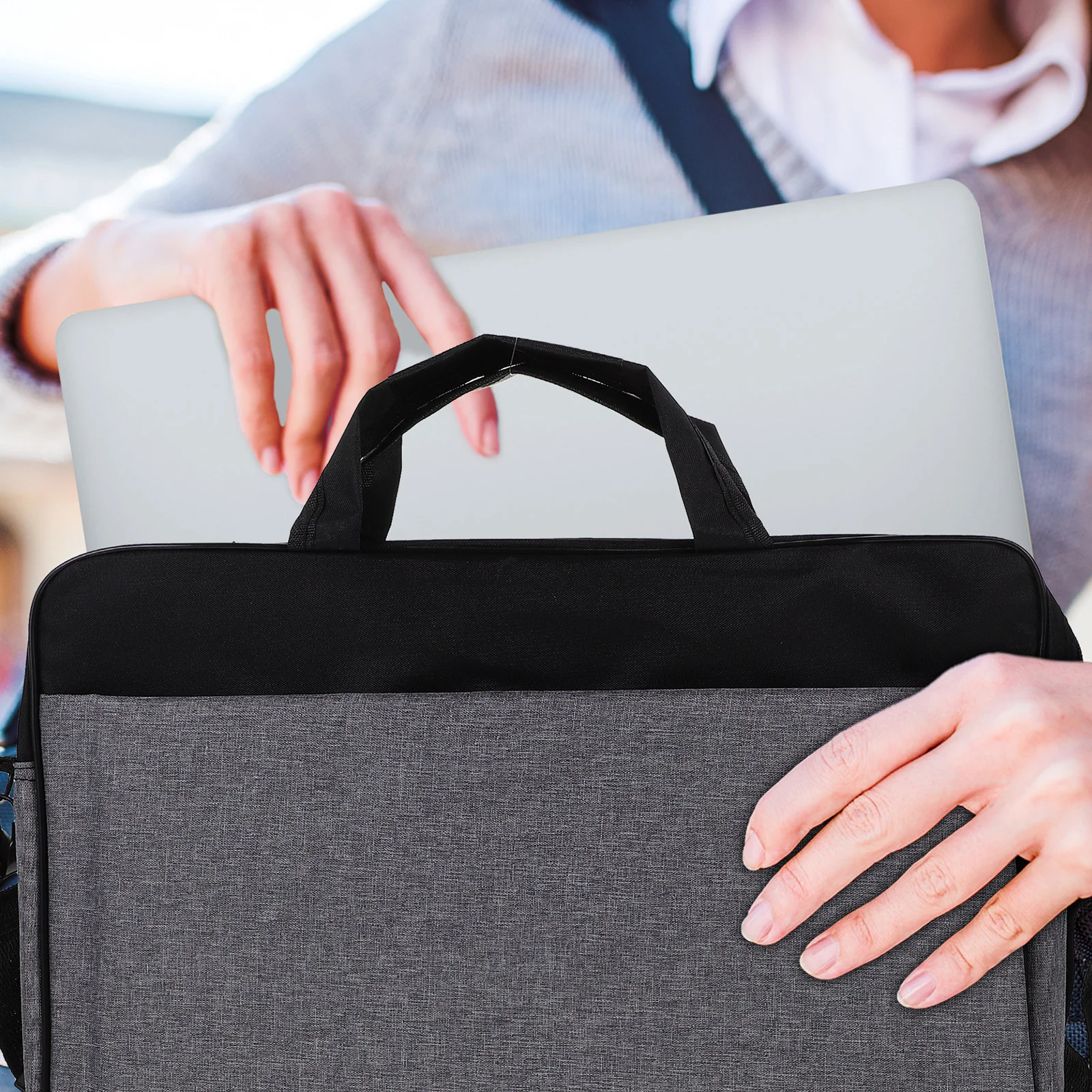 

156 Inch Laptop Case Polyester Organizer Shockproof Protective Sleeve Simple Pc Bag Thin Multi Function Travel Accessory