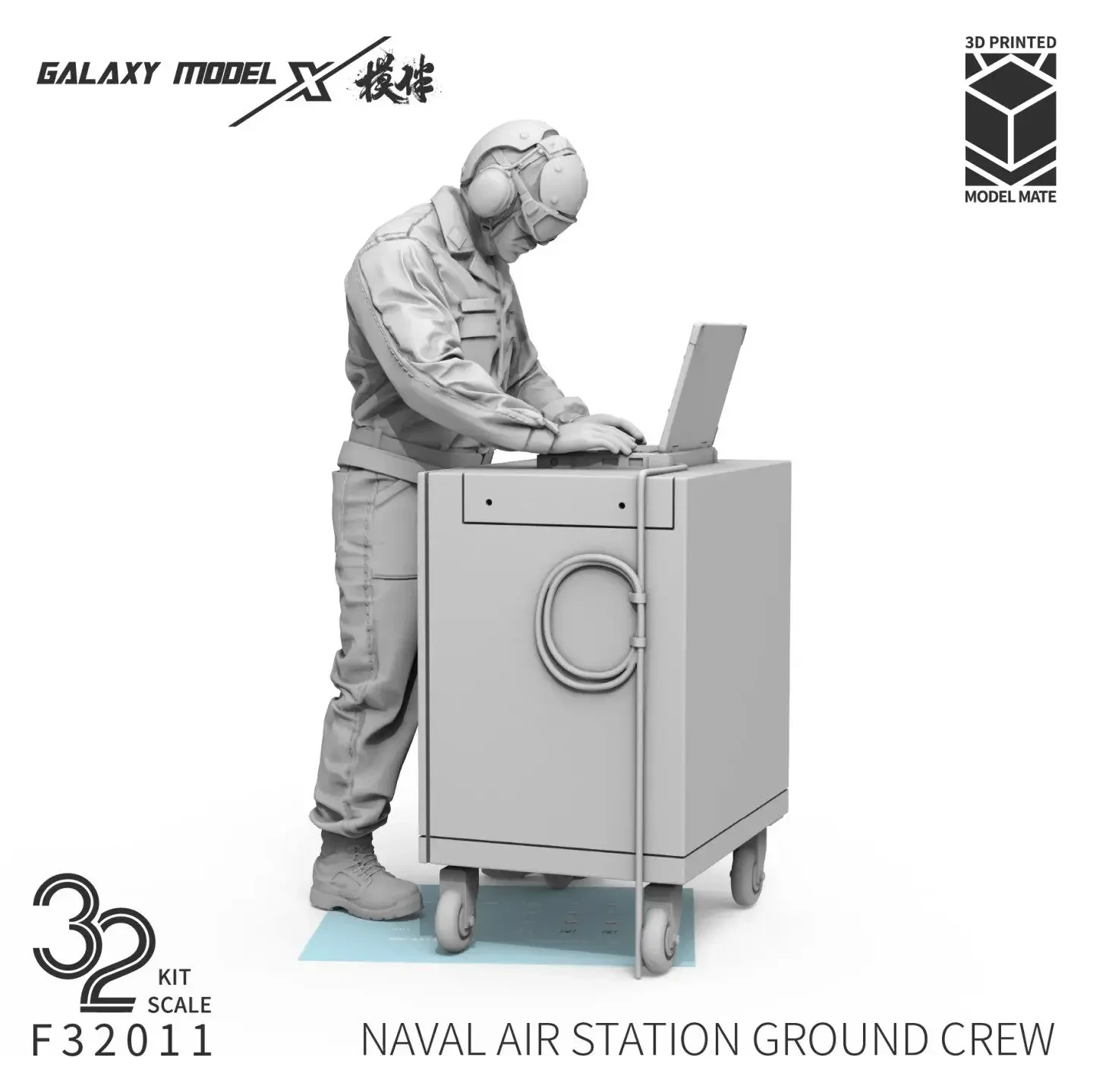 Galaxy Model 1/32 Navy Air Station Ground Crew 3D Printed Resin Figure Aircraft Scene Military Model Hobby (Not Paint)