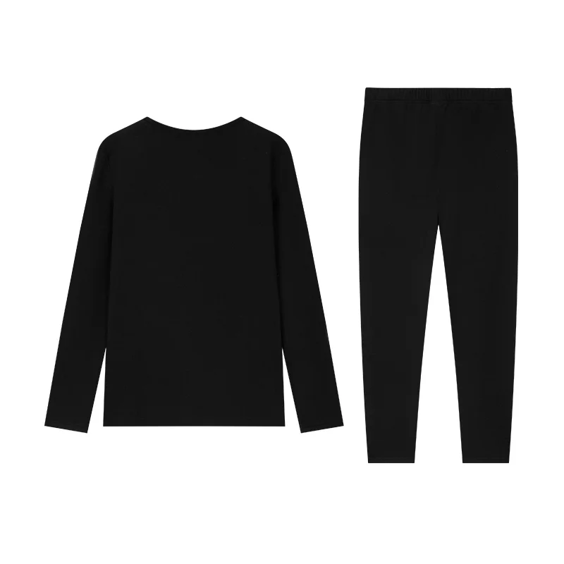 Semir Warm Underwear Men Winter Round Neck Long Sleeve Undercoat Solid Comfortable Pants Couple Set