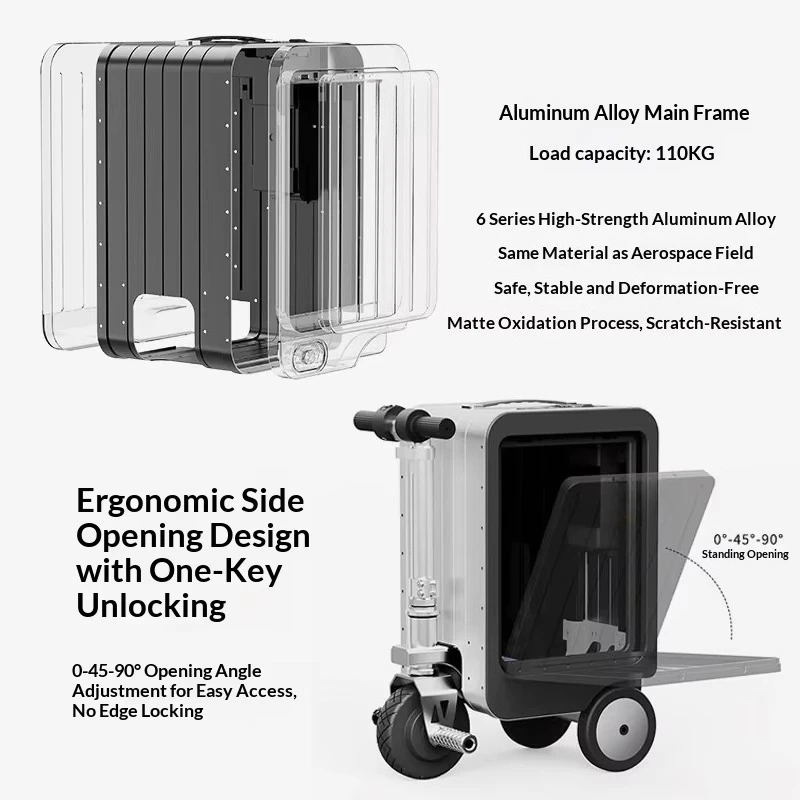 Travel Sichuan Month Luggage Telescopic Handle Aluminum One-way Wheel Lock Can Ride Boarding Box Intelligent 20 Inch