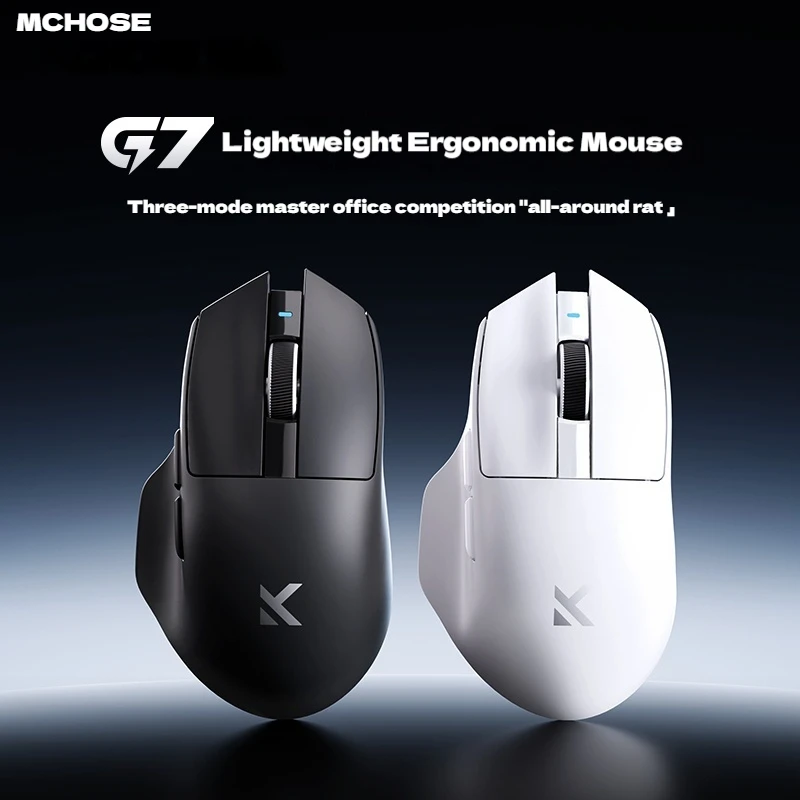 MCHOSE G7 Max Mouse da gioco wireless a tre modalità Personalizzato PAW3311 PAW3395 800MAH 59g Leggero mano destra Laptop Regalo PC
