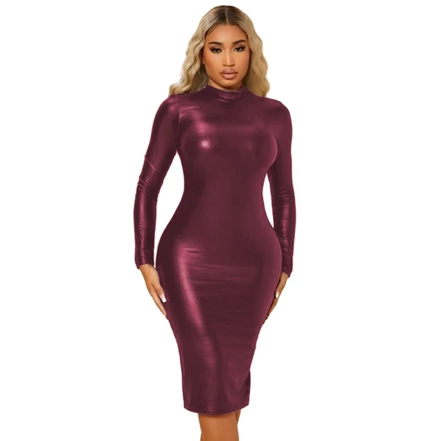 Tight fashion vinyl dress