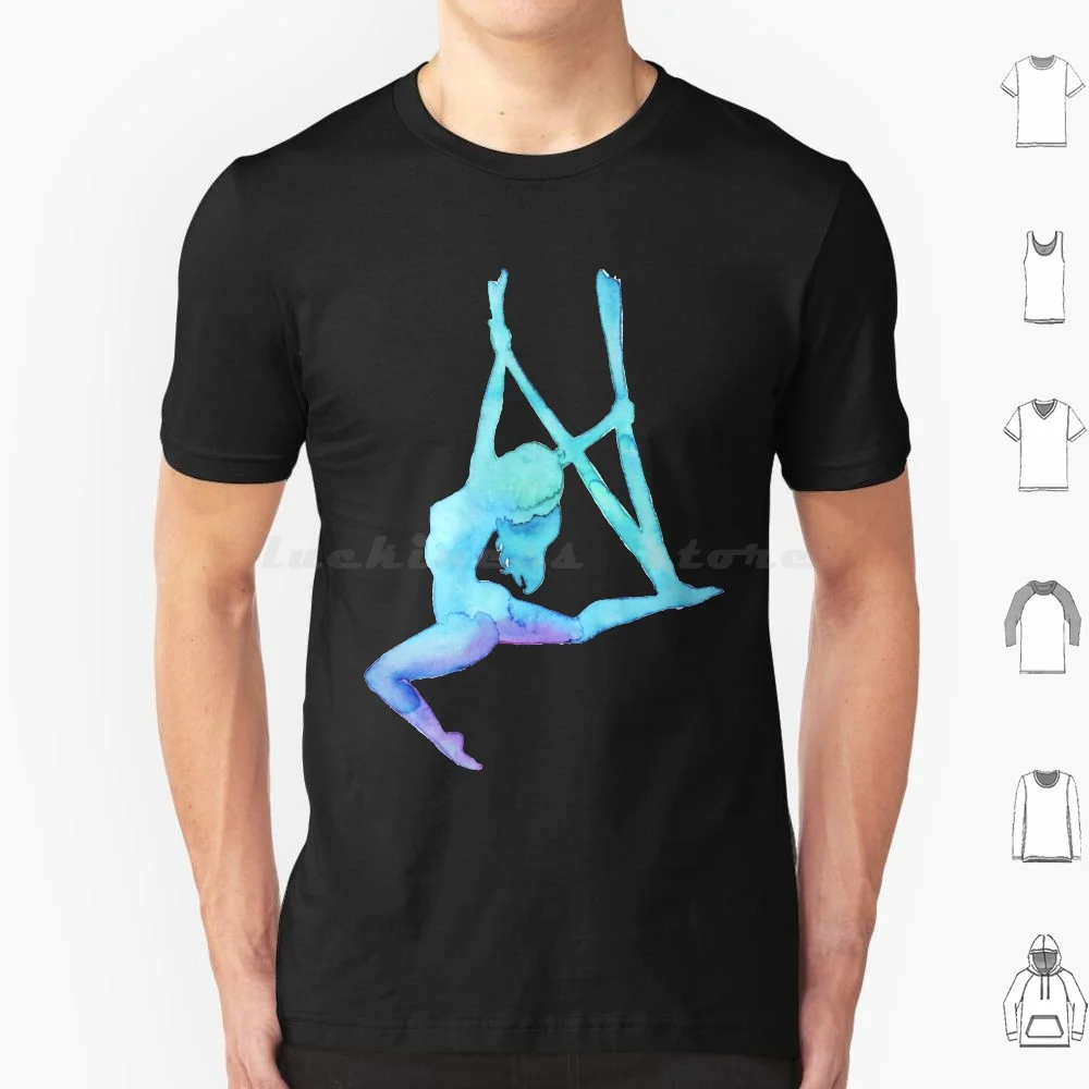 Aerial Girl-Antigravity Yoga Sticker T Shirt Men Women Kids 6xl Aerial Girl Antigravity Yoga