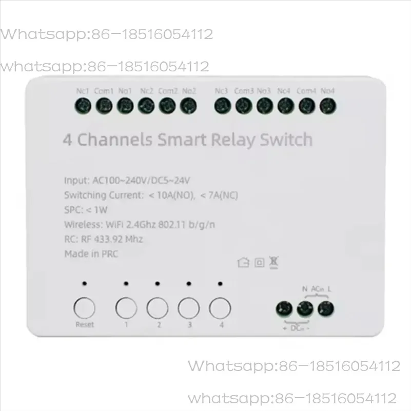 

Модуль умного переключателя A29F-AC, 100-240В, DC 5-24В, Wi-Fi, 4 канала, 10А, реле, интеллектуальный модуль автоматизации, контроллер