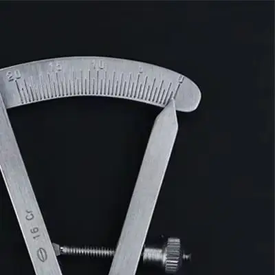 

Dental Lab Instruments Implant Measure Gauge Curved Straight Head Measuring Guide Caliper Screw Lock Ruler Scale