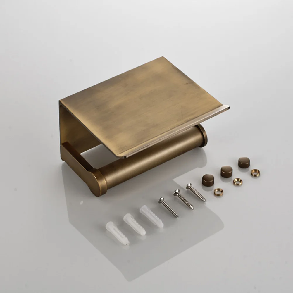 

Многофункциональный держатель для телефона и салфеток 2-в-1 из алюминия, аксессуар для ванной комнаты, подставка для рулонов с полкой для телефона для дома