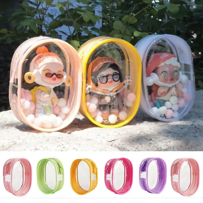 Thicken Transparent PVC Mystery Box Organizer Box Keychain Bag Protect Mystery Toy Storage Case For Jasmine Bubble Matt Doll Toy