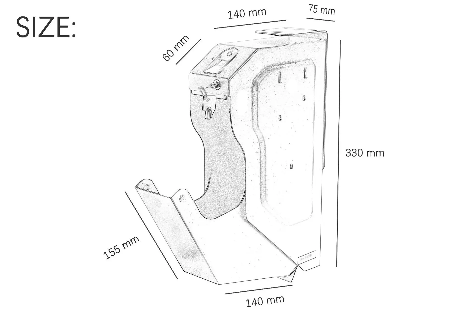 gun safe Secure and Convenient Fingerprint Password Key Gun Box Safe for Home and Office Storage