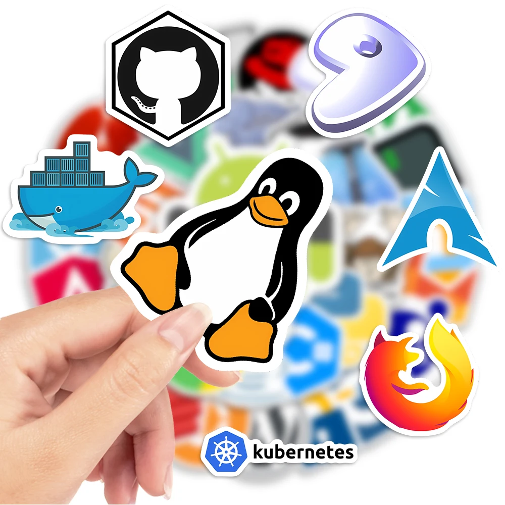 Funny Development Stickers Programming Java JS Php Docker Html Application Decorative Decal for Laptop Phone Luggage Waterproof