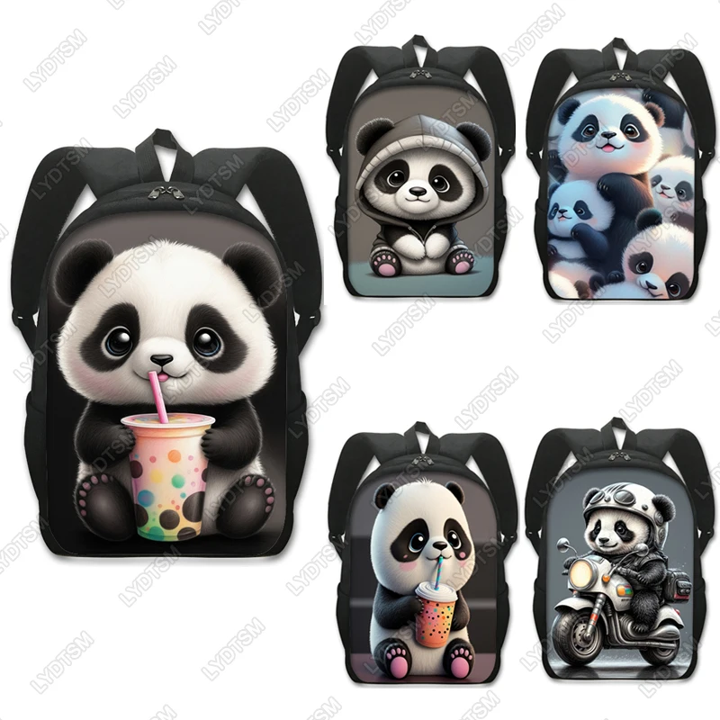 

Женский рюкзак Kawaii Panda с питьевым молоком, вместительные сумки на плечо для путешествий, школьные сумки для подростков, сумка для книг