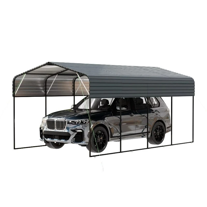 Heavy Duty 11*19ft Metal Carport Kit with Galvanized Steel Roof Outdoor Storage Carport with House Use Steel Structure