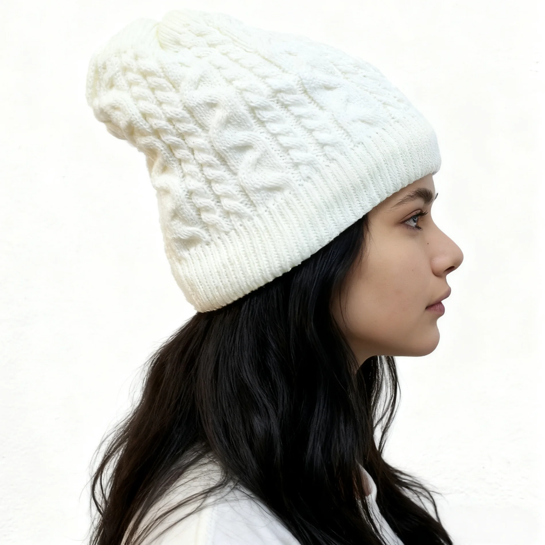 Mehrzweck-Set mit gestrickter Wintermütze und Schal | Warme Thermo-Mütze, Halswärmer, Ski-Gesichtsbedeckung für Damen und Herren, Outdoor, kaltes Wetter – Detail 37
