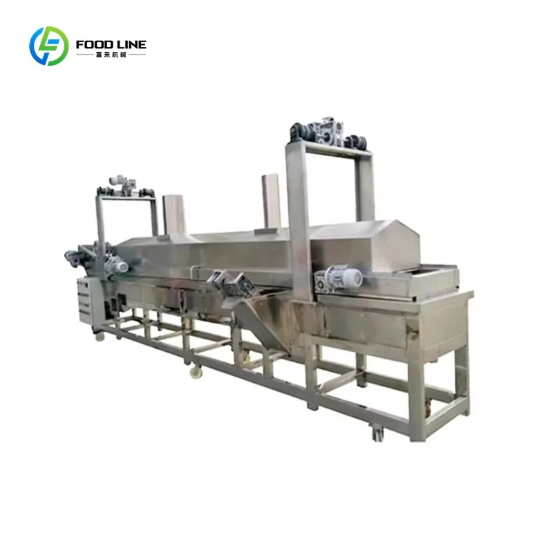 Precise Control Industrial Continuous Fryer for French Fries Snack Tortilla Chips Commercial Frying Machine Custom