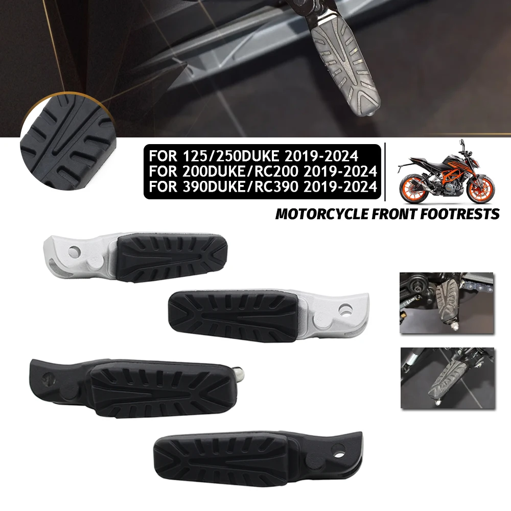 

For 125 200 250 390 DUKE RC125 200 390 Motorcycle Pegs Rest Front Footrests Footpegs Pedals Kit Duke250 Duke390 RC200 RC390