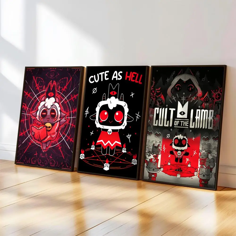 C-Cult of the Lamb Poster, Musikalbum-Cover für Zimmer, Leinwandgemälde, Kunstdruck, Heimwanddekoration, Bild, Geschenk
