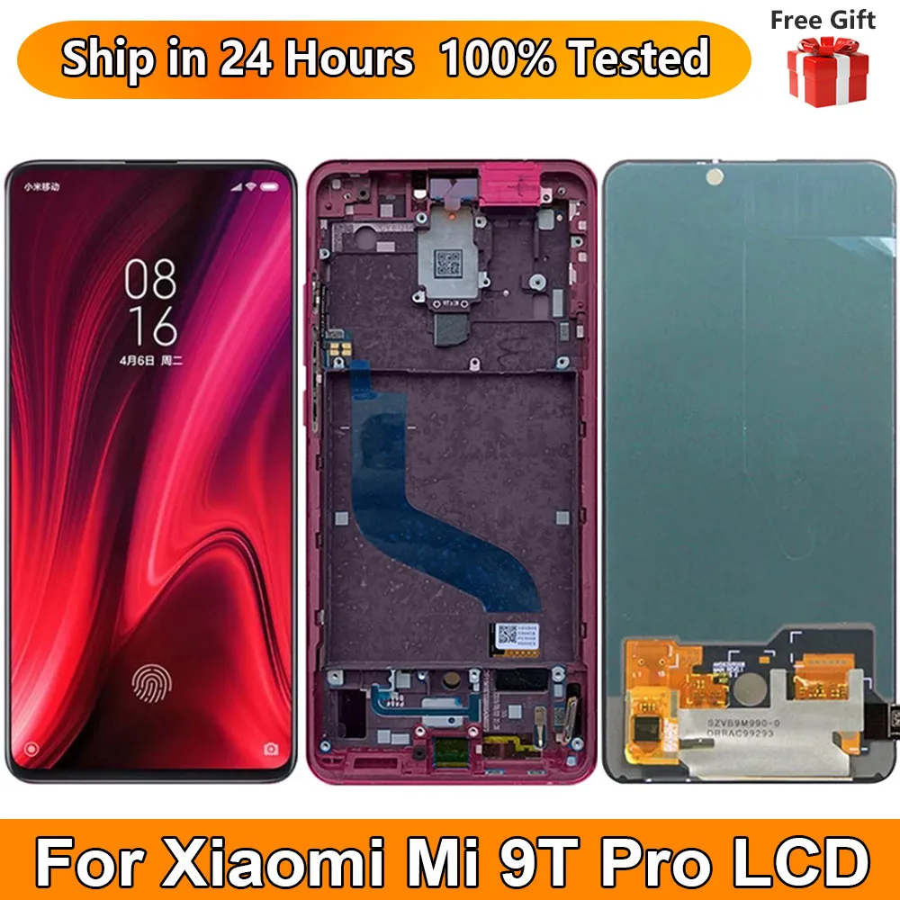 

6.39“AMOLED For Xiaomi Mi 9T LCD Display Touch Screen Sensor Digiziter Assembly Replace For Xiaomi Mi 9T Pro LCD With Frame