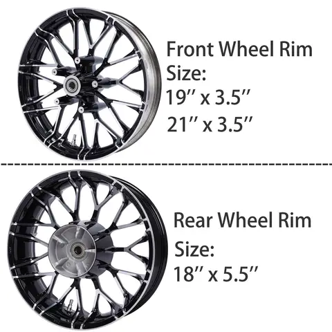 할리 투어링 로드 스트리트 글라이드용 오토바이 전후방 휠 림, FLHT FLTRX FLHR FLHX 2009-2023 ABS
