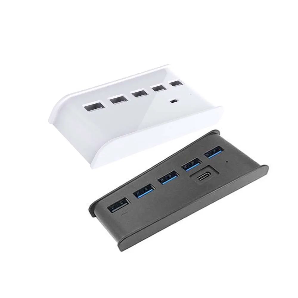 6 in 1 USB Splitter Extender  for PS5   Hub with 5 USB A + 1 USB C Ports USB Hub, Digital Console