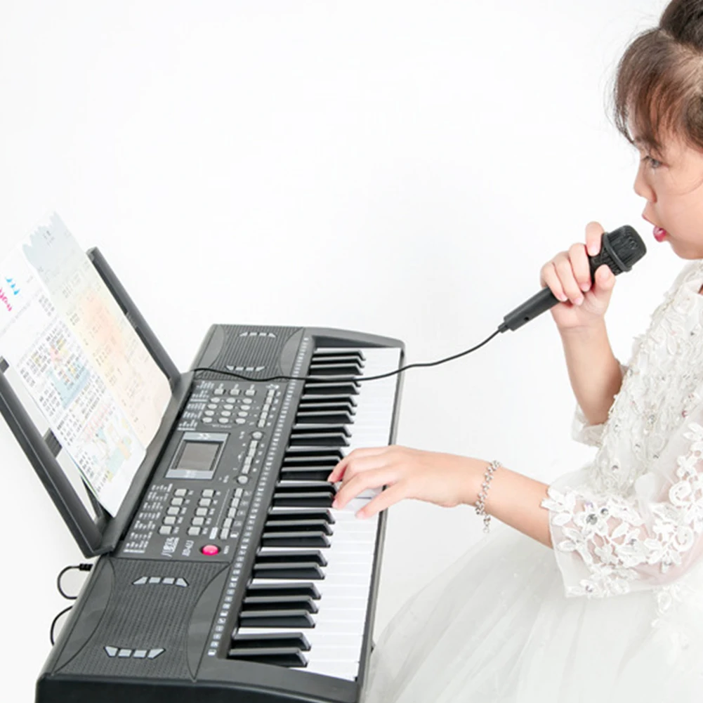 61 Key Musical Mini Keyboard Piano with Keyboard Stand Digital Portable Synthesizer Keyboards for Kid Beginner Teaching