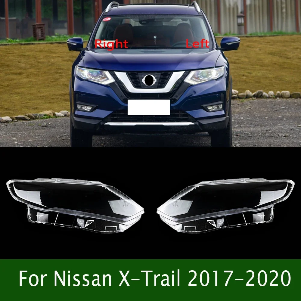 

For Nissan X-Trail 2017-2020 Auto Front Headlight Cover Headlamp Lampshade Lampcover Car Head Lamp Glass Light Lens Shell