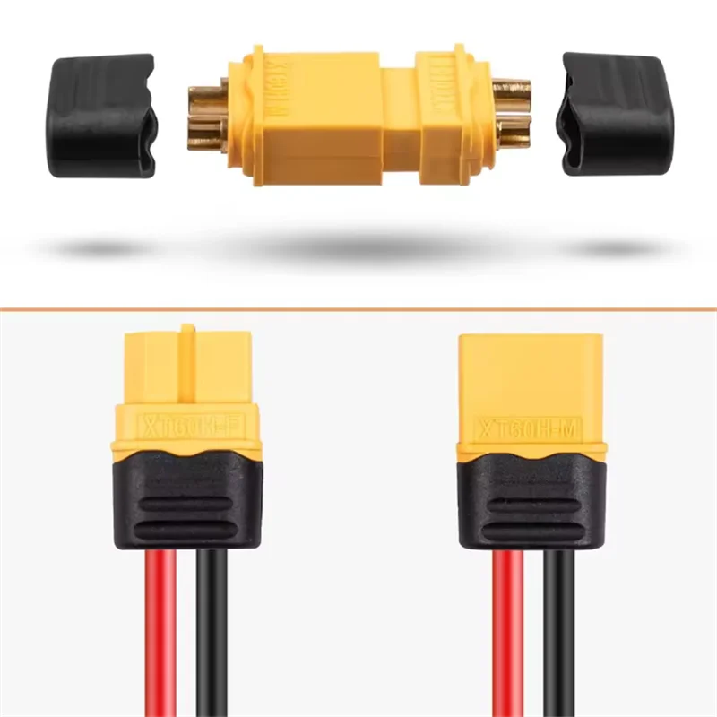 40 Stück XT60 Stecker und Buchsen Kabelverbinder Adapter mit Schutzhülle für RC-Akku, Auto, Flugzeug – Detail 2