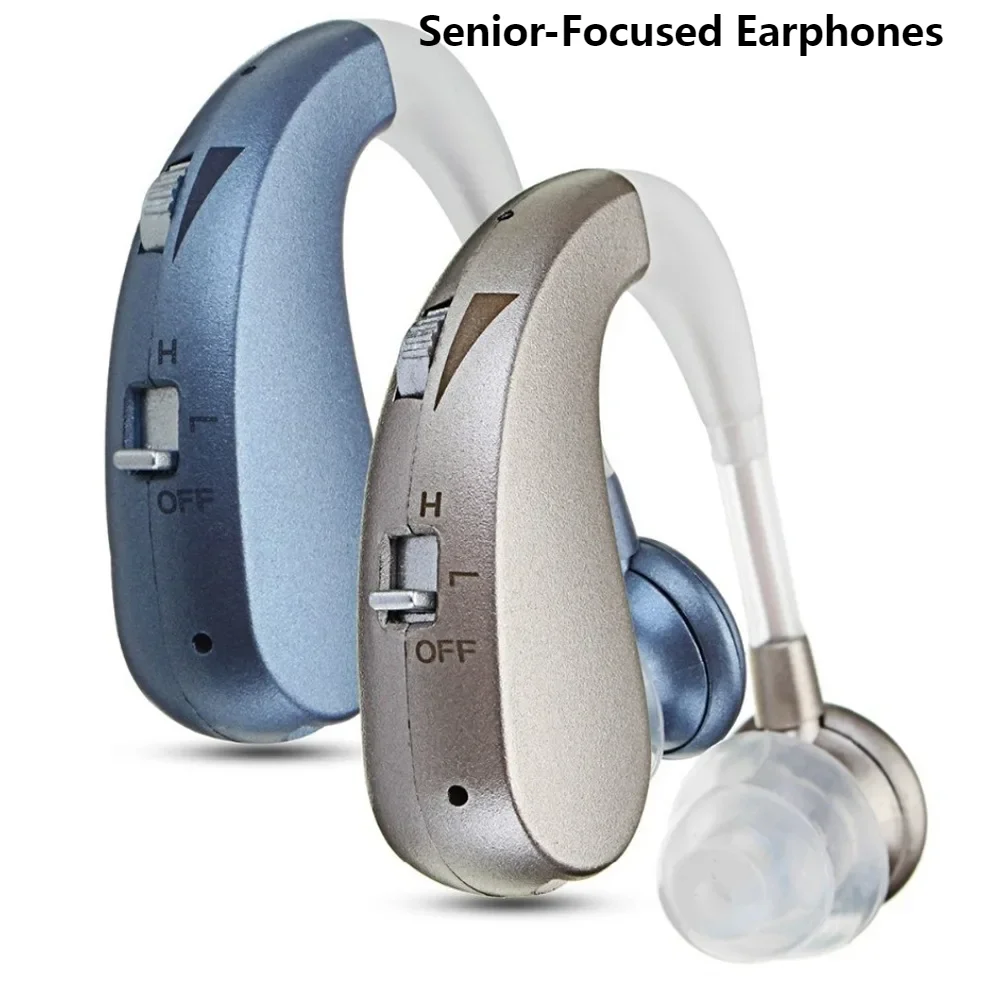 Enhanced Sound Ear-Hook Charging Elderly Earphones Rechargeable Noise-Canceling Clear Audio ComfortFit Earbuds For Senior Gift