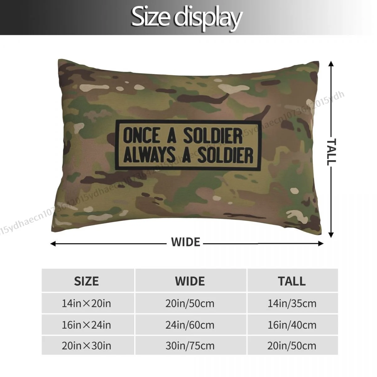 Always A Soldier Pure Hug Pillowcase Camo Camouflage Army Backpack Cojines Livingroom Printed Chair Pillow Covers Decorative