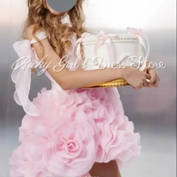 graziosi-vestiti-rosa-da-damigella-d'onore-per-matrimonio-abiti-tutu-a-strati-voluminosi-mini-abito-da-compleanno-look-coordinato-per-la-famiglia-abito-da-principessa-personalizzato