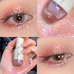 6 farben Glitter Flüssigkeit Lidschatten Highlighter Wasserdicht Glänzende Lidschatten Pailletten Gesicht Make-Up Kosmetische