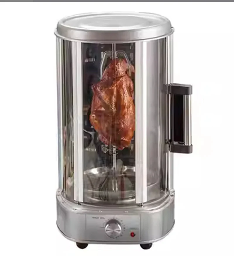 For 21L Automatic Electric Rotary Barbecue Oven Stainless Steel Household Smokeless Turkey Style Self-Rotating Roast Machine