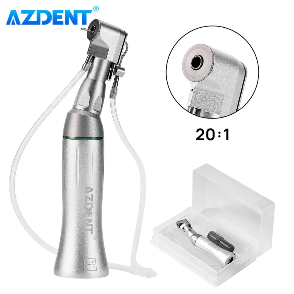 Dental 20:1 Reduction Implant Contra Angle AZDENT Low Speed Handpiece Latch Type External Internal Water Spray Dentistry Tools