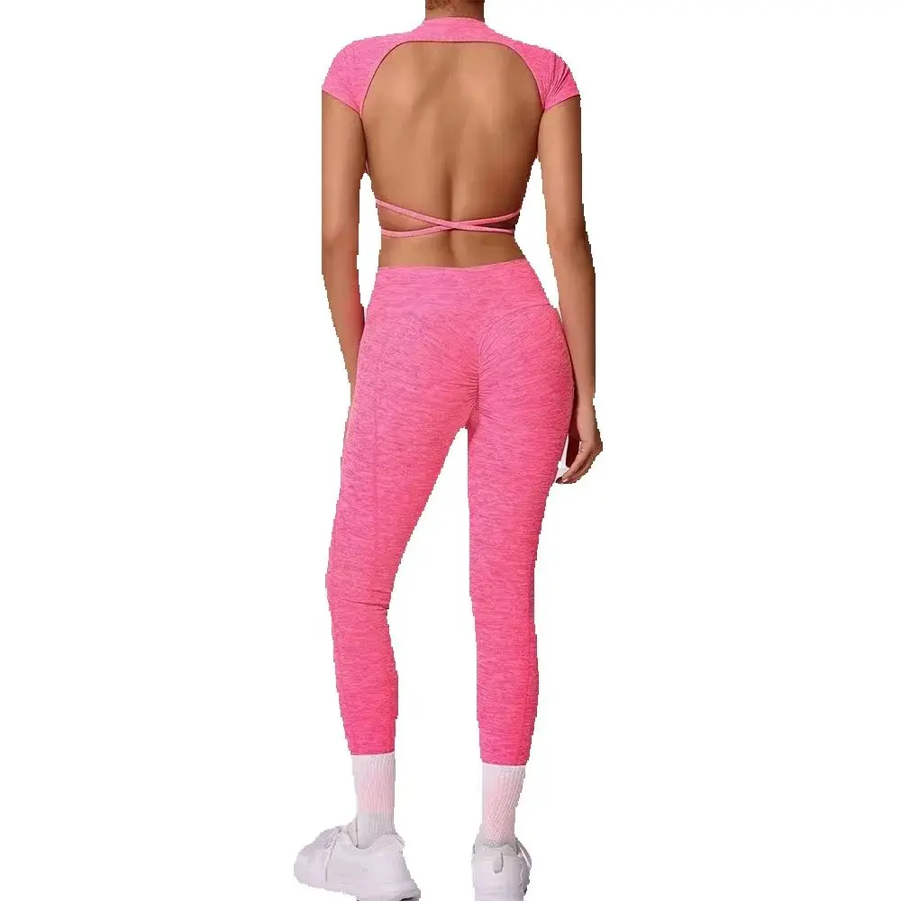 

Fitness Set Two Pieces Set Workout Suit Women Shots Shirts Gym Set Women Leggings Tracksuit Quick-Dry Yoga Clothing Sports Suit