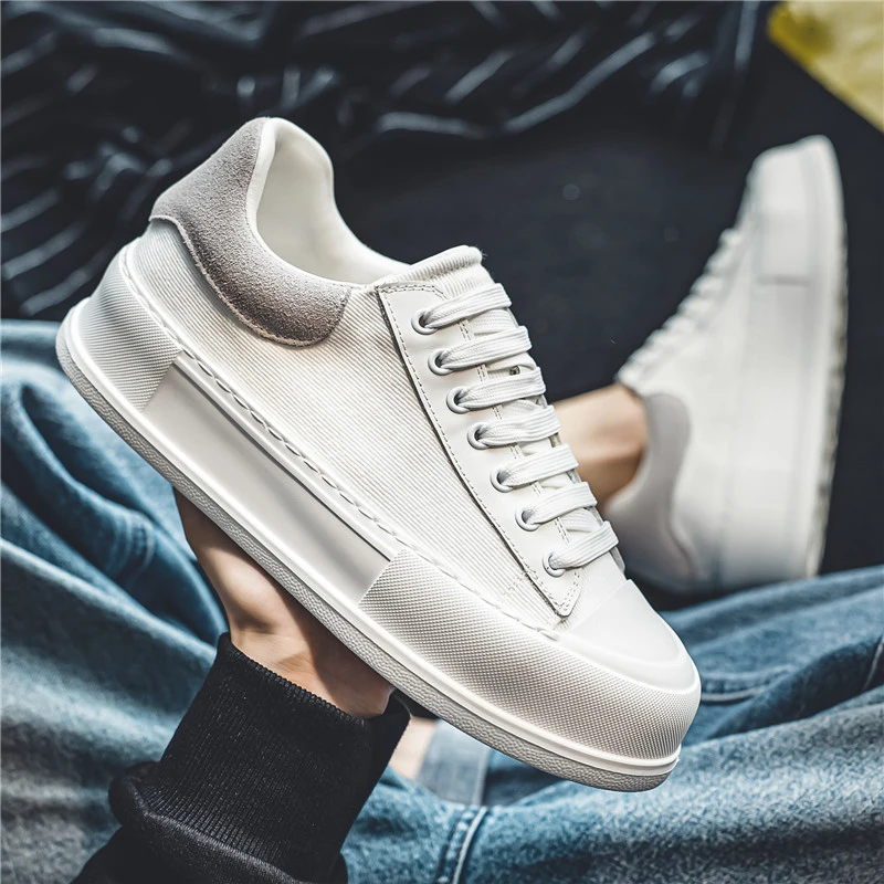 Heren Casual Schoen Populaire Comfortabele Heren Casual Schoen Dikke Bodem Outdoor Trendy All-Match Canvas Schoenen Platte Schoenen Voor Heren