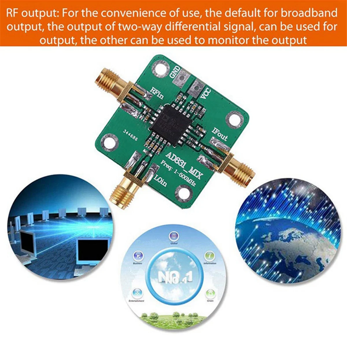 4 Stuks Ad831 Hoge Frequentie Transducer Rf Mixer Module 0.1-500Mhz Bandbreedte Rf Frequentie Omvormer