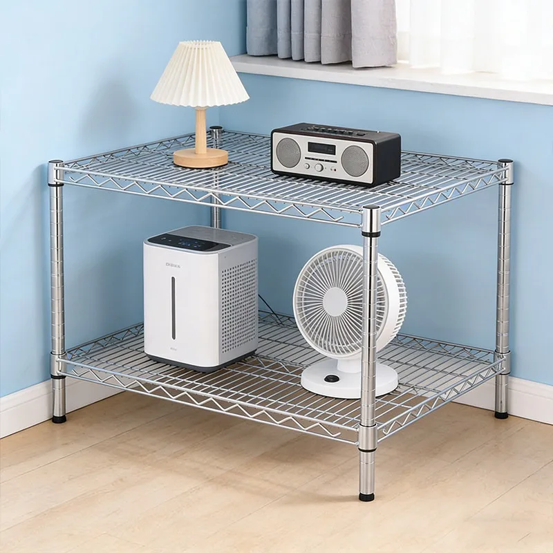 Carbon Steel Metal Steel Grid Chrome Plated Wire Mesh Movable Pulley Turnaround Rack Shelf Shelf Accessories Storage Rack