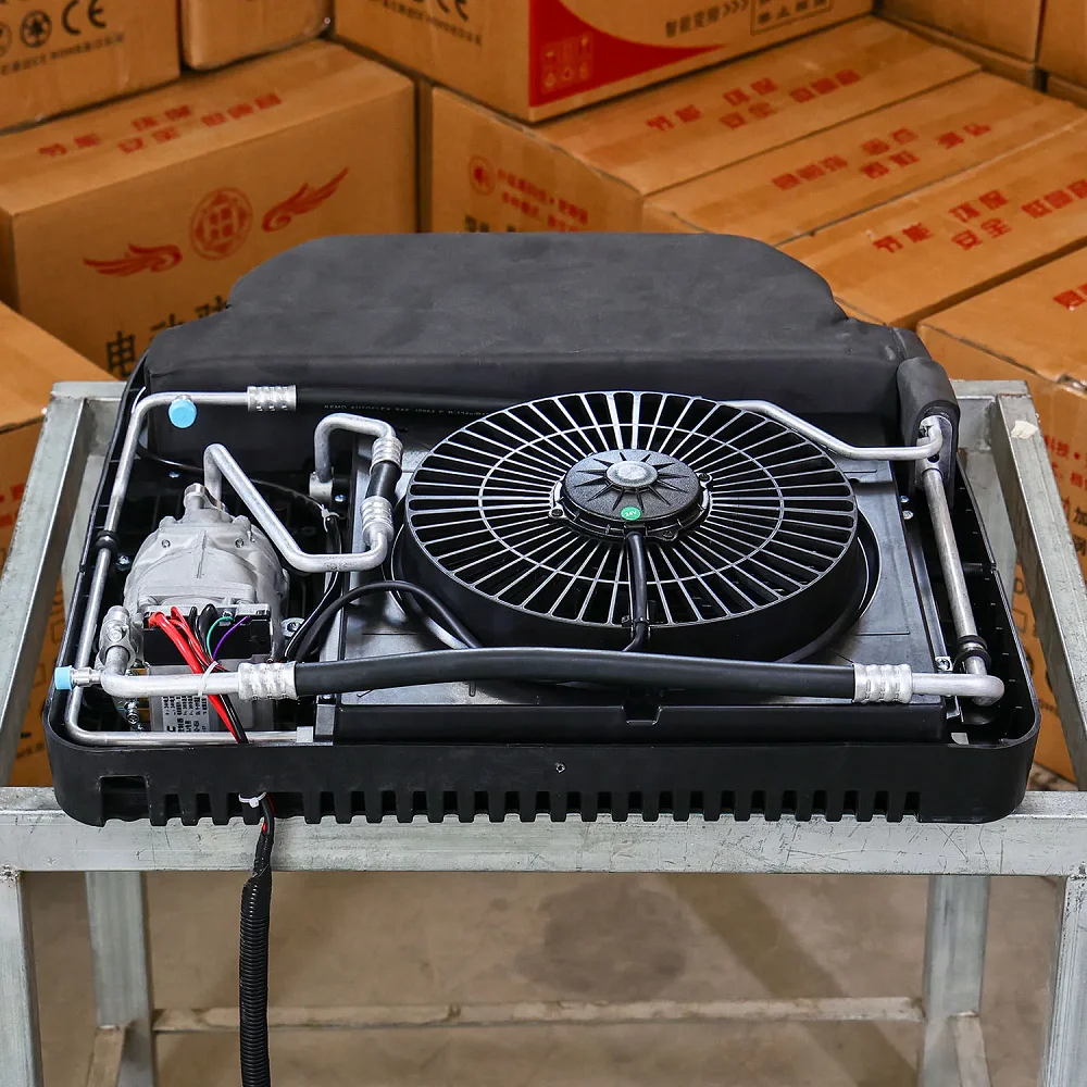 Top-Mounted 12/24V DC All-in-One Auto Parking Air Conditioner With Single Rapid Cooling Fan And 4-Hole Outlet Model Autos