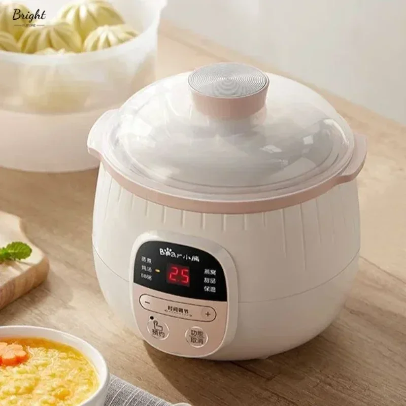 

New electric stew pot small pot porridge automatic soup pot stew bird's nest ceramic stewpot household kitchen