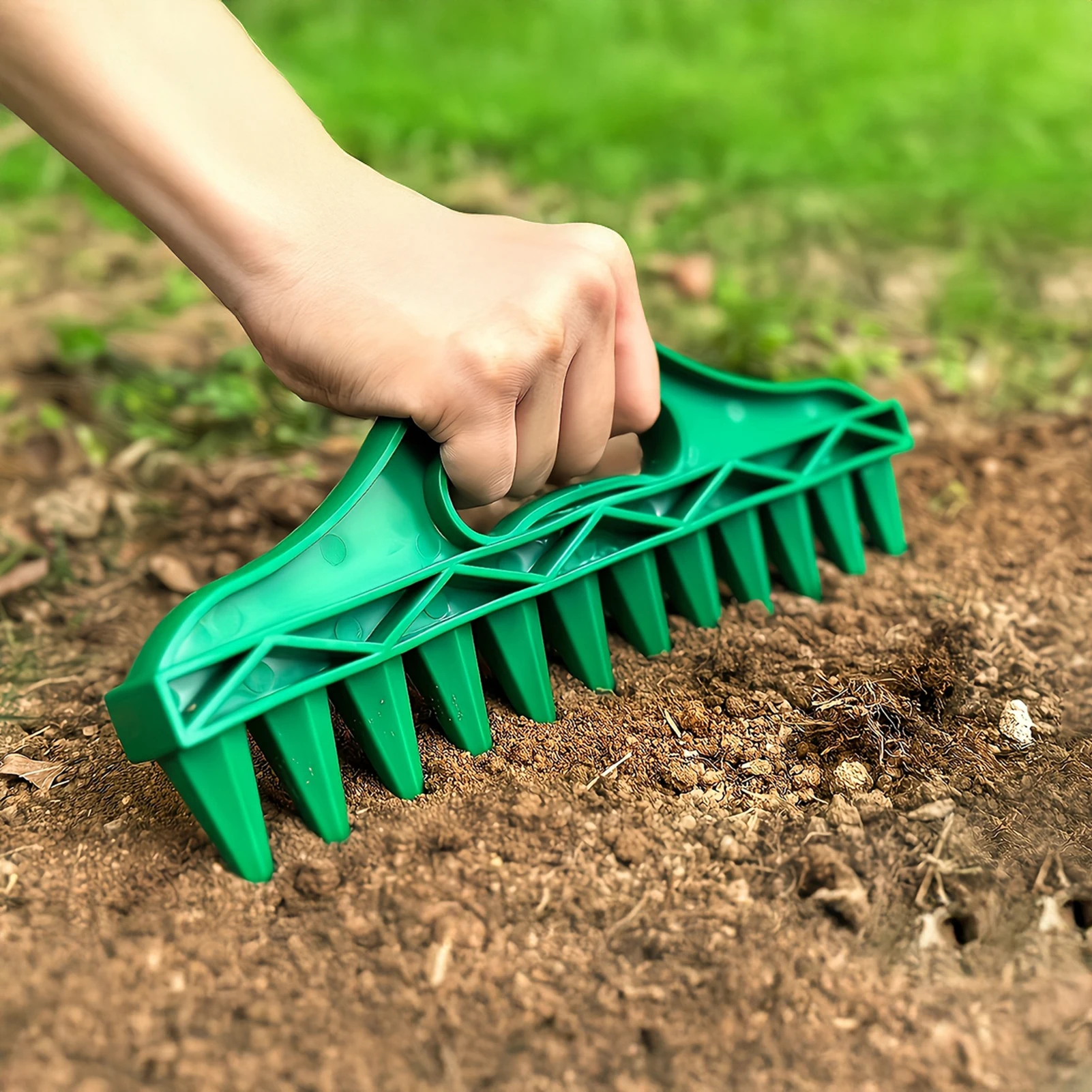 2pcs set Durable Plastic Hand Dibbler Garden Seeder Tool 12-Hole Fast Seeding, Waterproof Planting Aid for Efficient Gardening