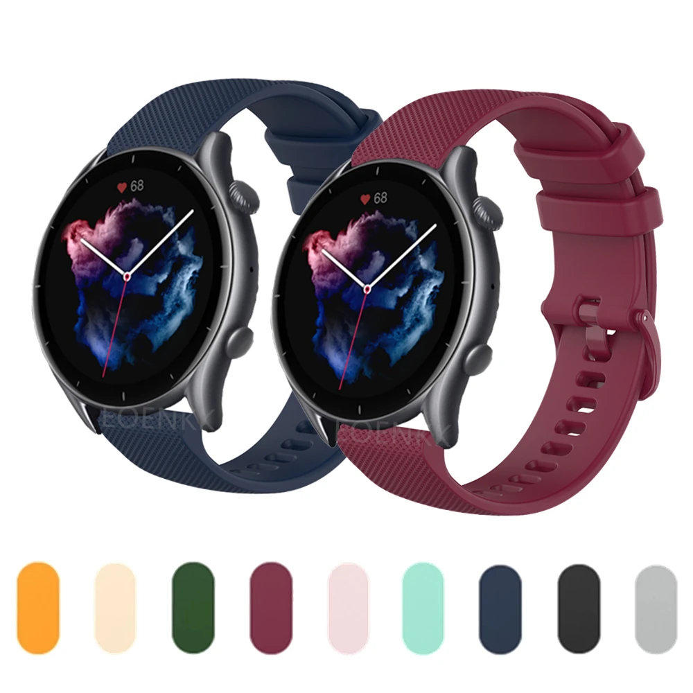 

Ремешок силиконовый для Xiaomi Huami Amazfit GTR 3 Pro, Amazfit GTR 2 2e/47 мм 42 мм/Bip S/U/GTS 3/2