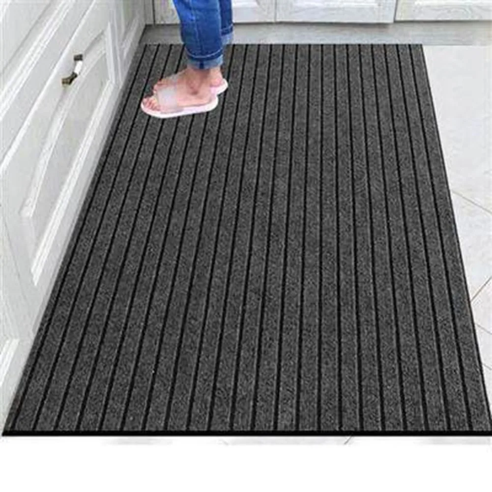 Home Doorstep Rug with Patterned to Capture Dirt Non-Slip PVC Underlayer Ensures Stability on Tile or Wooden Floor