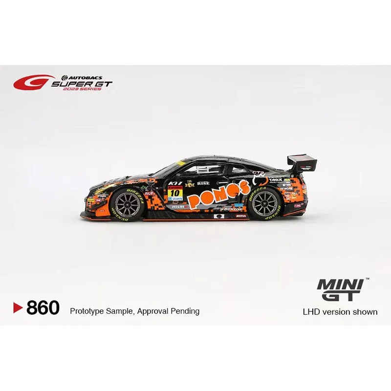 

MINIGT 860 In Stock 1:64 GTR R35 #10 Ponos Gainer Diecast Diorama Model Collection Miniature Toys