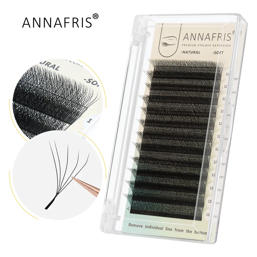 ANNAFRIS Cilios 5D-W Shaped Eyelash Extension Clover Bloom Premade Volume Fans Lashes