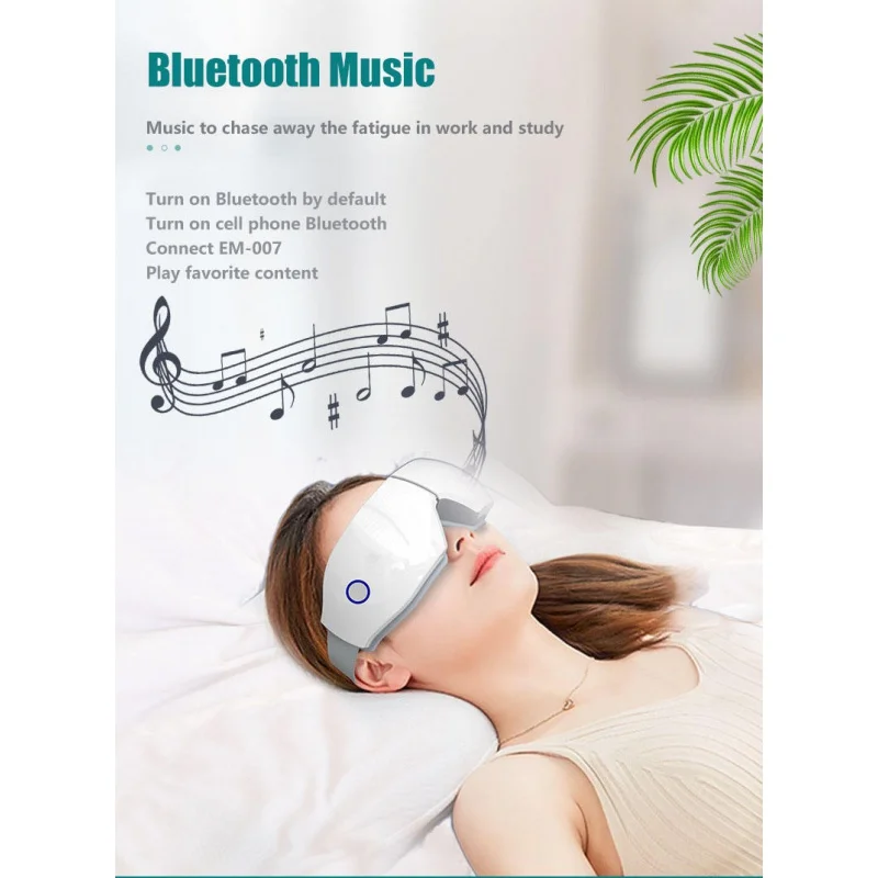 Portable electric vibration heated eye massager mask Rhythmic and multi-frequency vibration care for eyesight relax eye fatigue