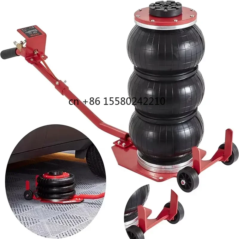 2026 hot for High Quality 3T Triple Bag Air Jack Long Handle Pneumatic Balloon Jack for Car Garage Repair Fast 3-5s Lifting