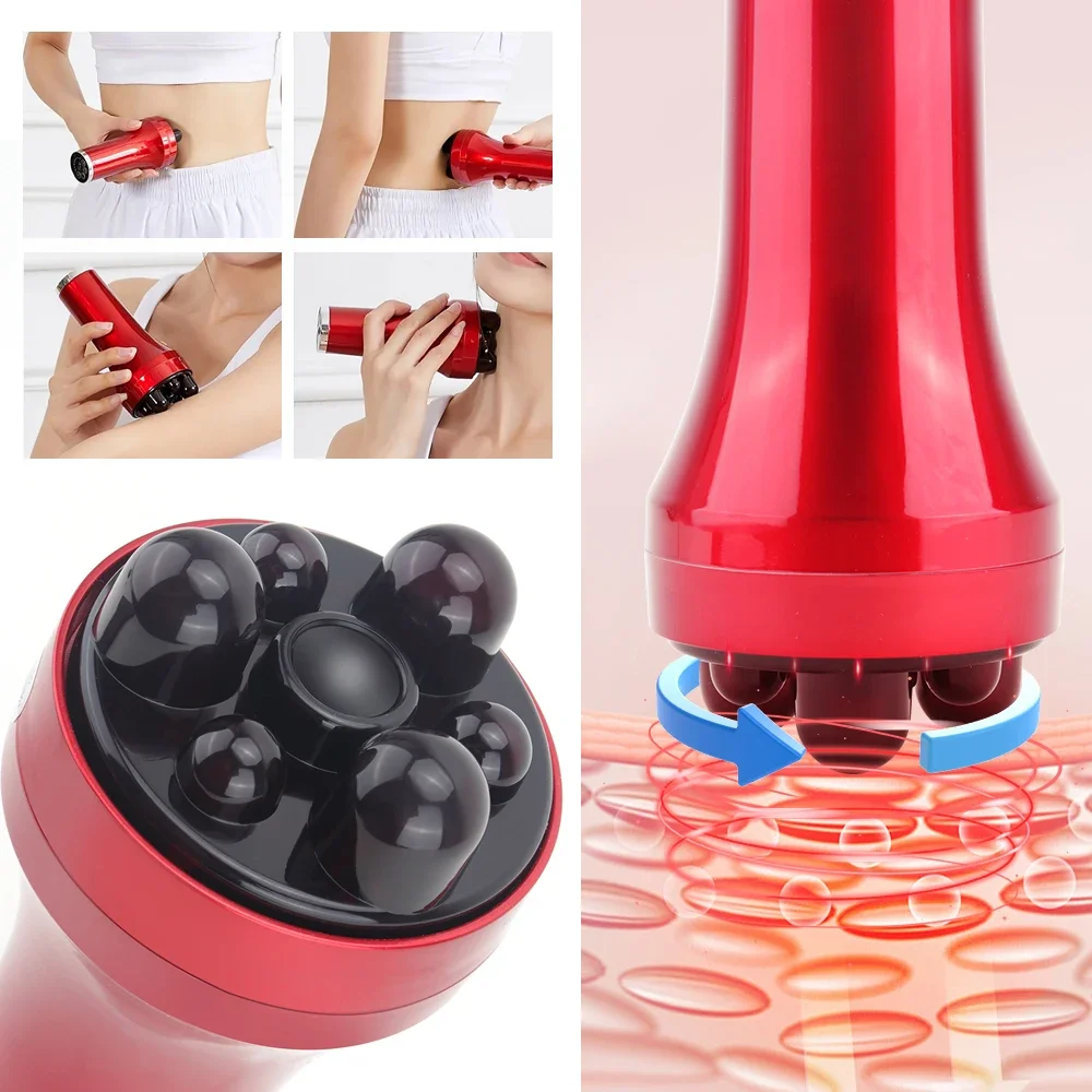 Handheld Abdominal Massager To Promote Intestinal Peristalsis Automatic Waist Abdomen Massage Vibration Hot Compress Massager