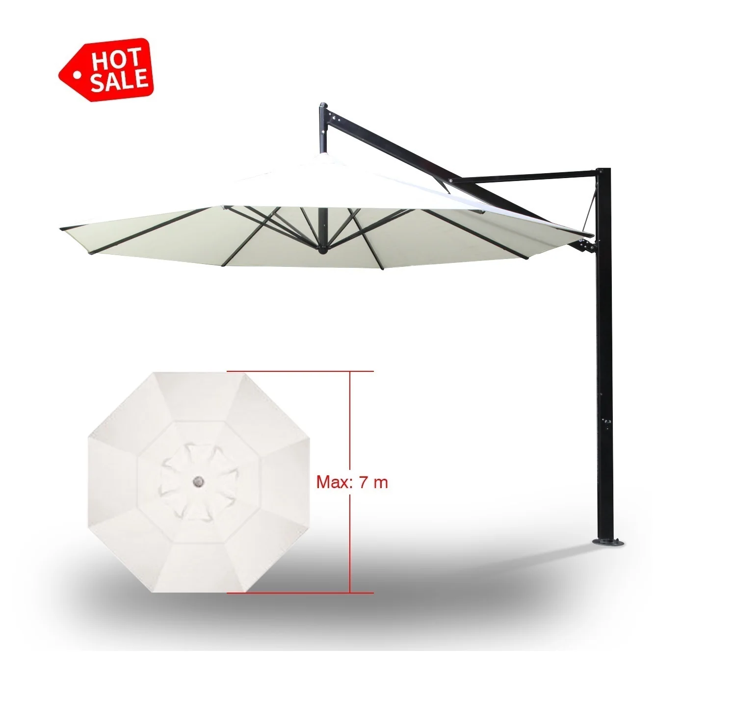 

Hot Sell France Stronger Wind Resistance Outdoor Garden Pool Cantilever Umbrella Parasols Pool Umbrella Outdoor