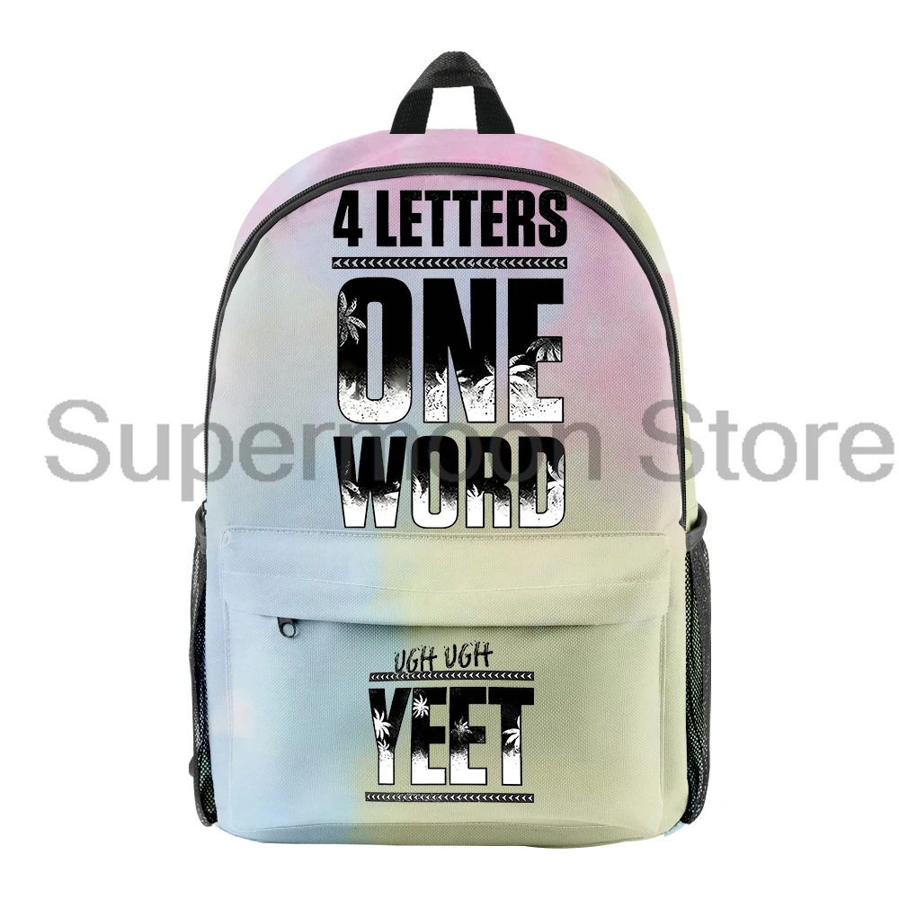 

Jey Uso Four Letters One Word Yeet Backpack Women Men Rucksack Outdoor Travel Bag Packsack Casual Daypack