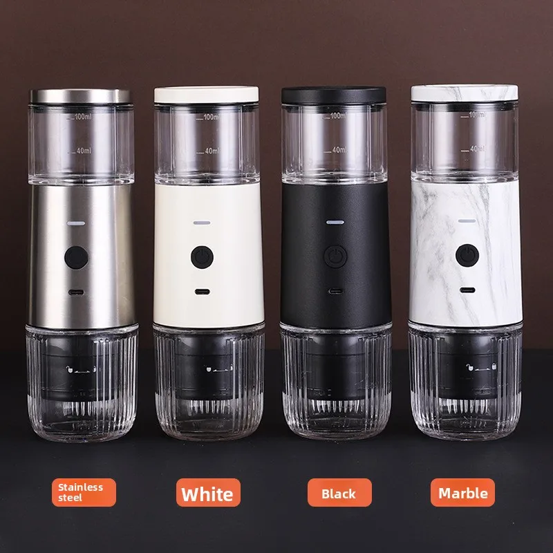 Small Italian-style Miniature Minimalist Stainless Steel Fully Automatic Electric Coffee Machine Easy Clean Compact for Travel